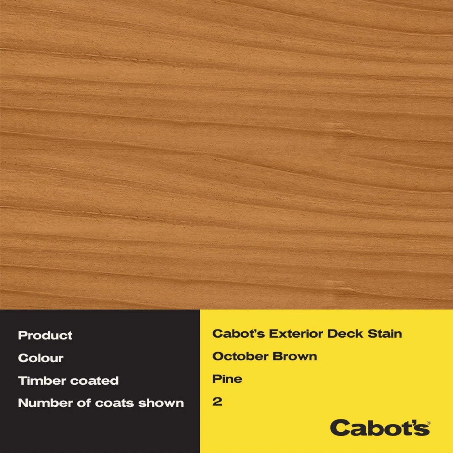 Cabot's 4L October Brown Water-Based Deck & Exterior Timber Stain - Durable, UV & Water Resistant