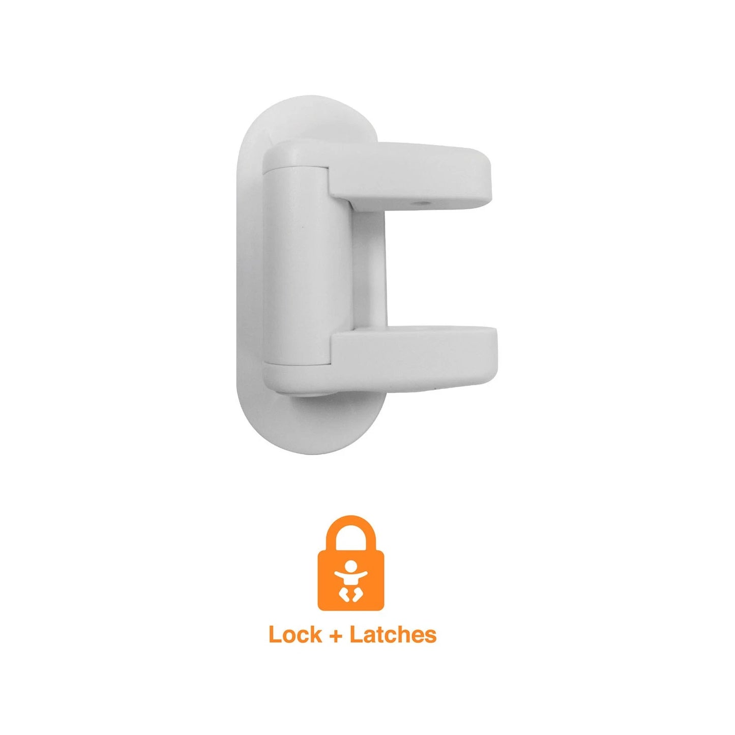 Perma Child Safety Door Lever Lock 2 Pack, No Tools Needed, Easy One-Hand Operation, White