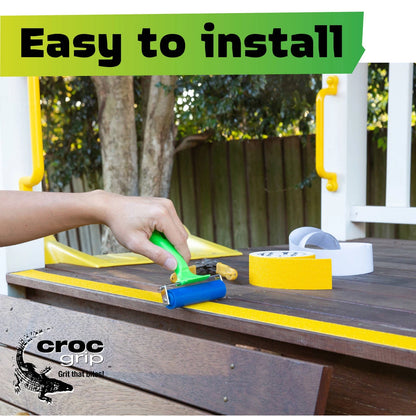 Croc Grip Glow-in-the-Dark Anti-Slip Grit Steps 3 Pack - P5 Rated, Indoor/Outdoor, 60-Grit Surface