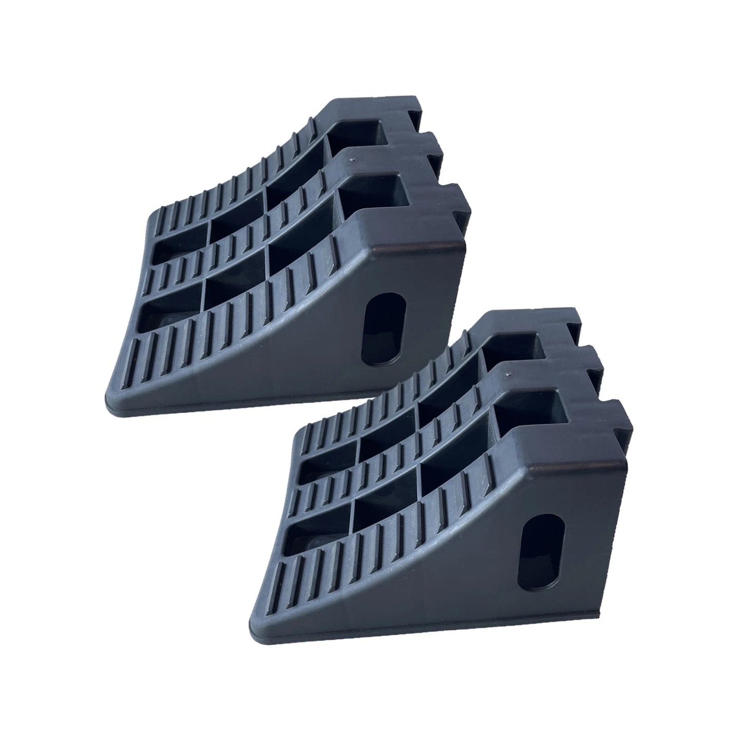 Craftright Interlocking Tandem Wheel Chock - Secure Heavy Vehicles & Trailers