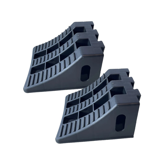 Craftright Interlocking Tandem Wheel Chock - Secure Heavy Vehicles & Trailers