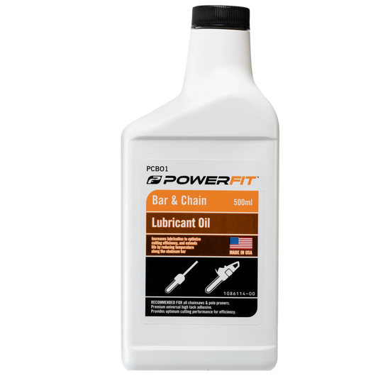 PowerFit 500ml Bar and Chain Oil, Universal Compatibility, Spill-Resistant Design