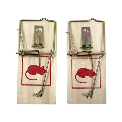 Wooden Mouse Trap 2-Pack - Traditional Timber, Easy Setup, Indoor/Outdoor Use