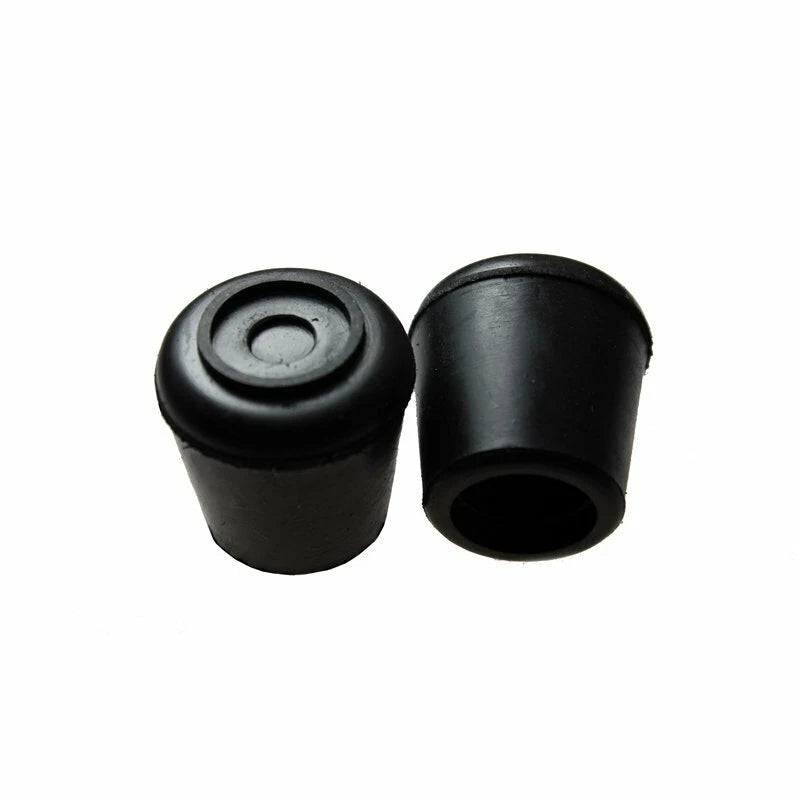 TIC 38mm Black Round Rubber Leg Tips - Non Skid, Noise Reduction, Floor Protection, 4 Pack