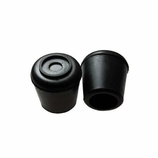 TIC 38mm Black Round Rubber Leg Tips - Non Skid, Noise Reduction, Floor Protection, 4 Pack