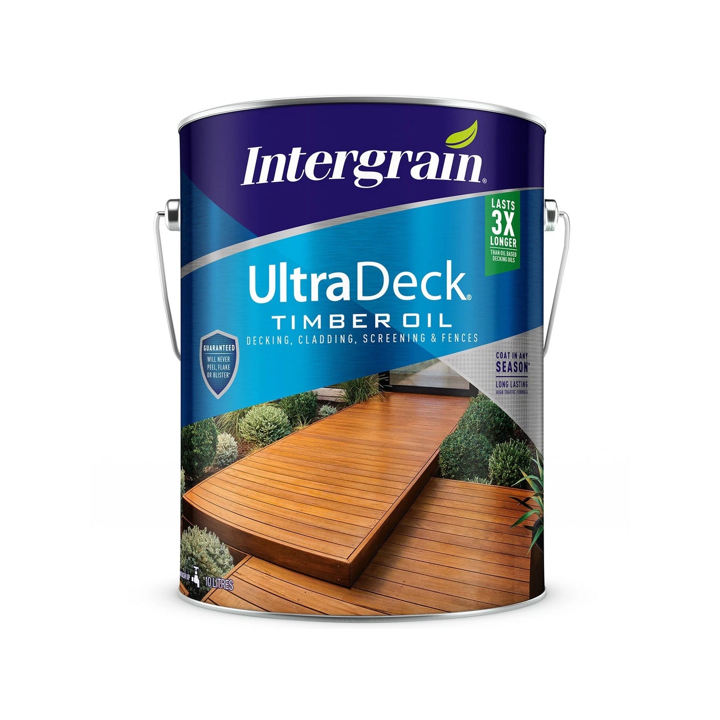 Intergrain UltraDeck Timber Decking Oil 10L - Durable, UV & Water Resistant, Natural Finish