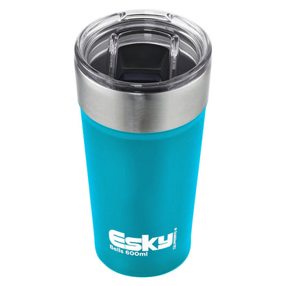 Esky 600ml Stainless Steel Coffee Tumbler with Vacuum Insulation & Spill-Resistant Lid