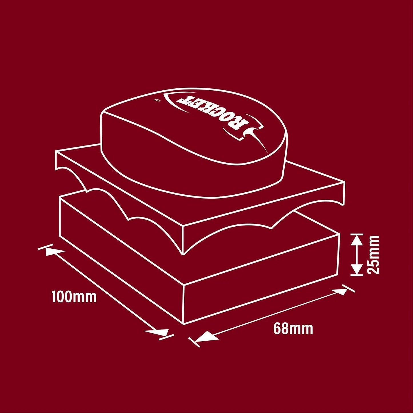 Rocket Sanding Block Holder with Medium Grit Sponge, Ergonomic, Multi-Surface, Wet/Dry Use