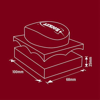 Rocket Sanding Block Holder with Medium Grit Sponge, Ergonomic, Multi-Surface, Wet/Dry Use