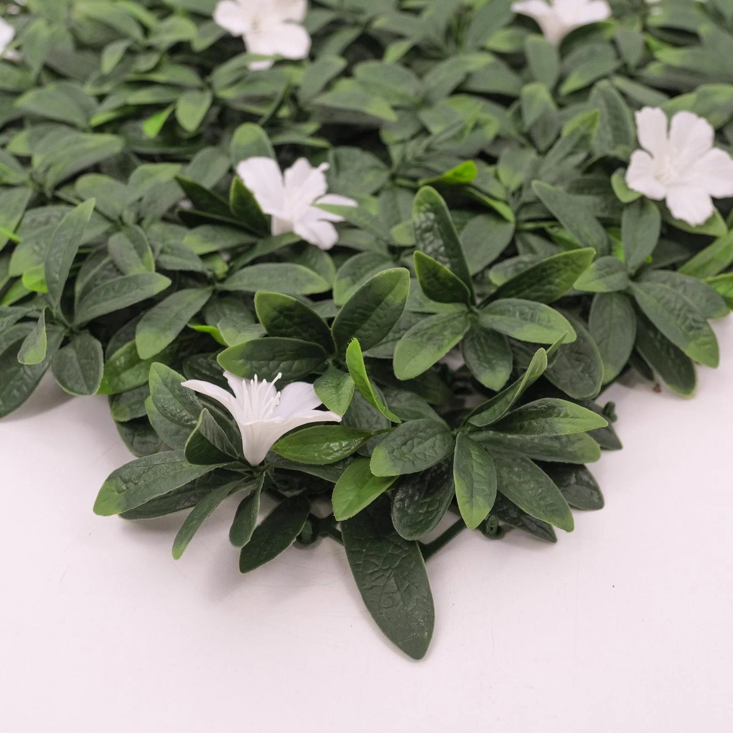 UN-REAL White Petal Artificial Hedge 50x50cm, UV Resistant, Weatherproof, Easy Install