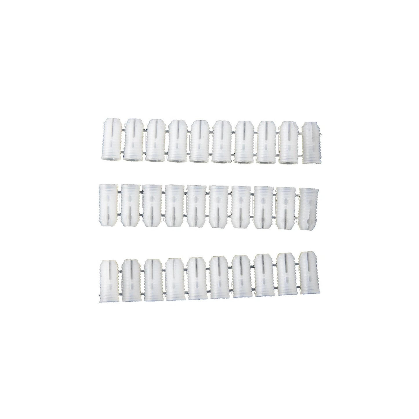 Hafele 9.5 x 5mm Expanding Dowel 60 Pack - Polyamide, White, Wood & Particle Board Compatible