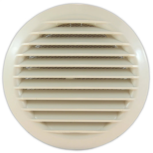 Haron 130mm Round Snap-In Ceiling Vent, White, Easy Install, Prevents Mildew, Multi-Use