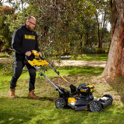 DeWALT 2x18V XR Self-Propelled Lawn Mower Kit with 9Ah FLEXVOLT Batteries