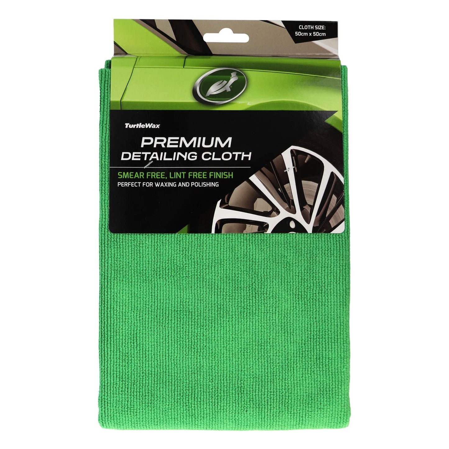 Turtle Wax Premium Microfibre Detailing Cloth 50x50cm Lint-Free Scratch-Free