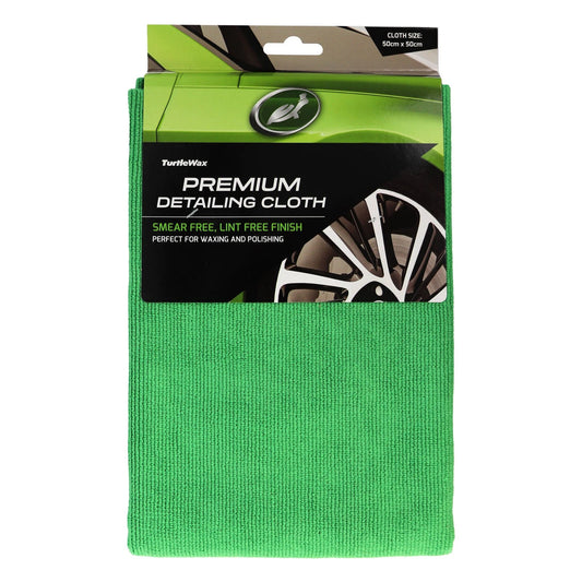 Turtle Wax Premium Microfibre Detailing Cloth 50x50cm Lint-Free Scratch-Free