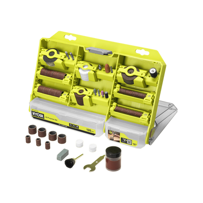 Ryobi 120-Piece Rotary Tool Set for Polishing, Sanding, Grinding & Cutting