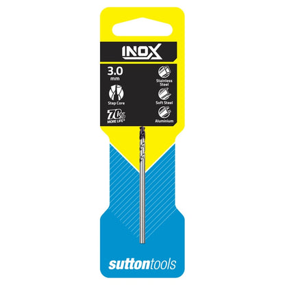 Sutton Tools 3.0mm INOX Stainless Steel Jobber Drill Bit, M2 HSS, Futura Nano Coated