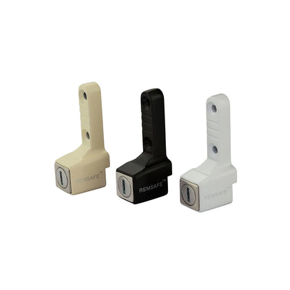 Remsafe Black LyLock Push Lock Window Restrictor for Sliding Aluminium Windows