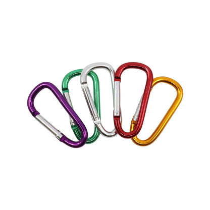 Key Essentials 6mm Metal D Shape Key Ring, Durable Aluminium, Vibrant Colours