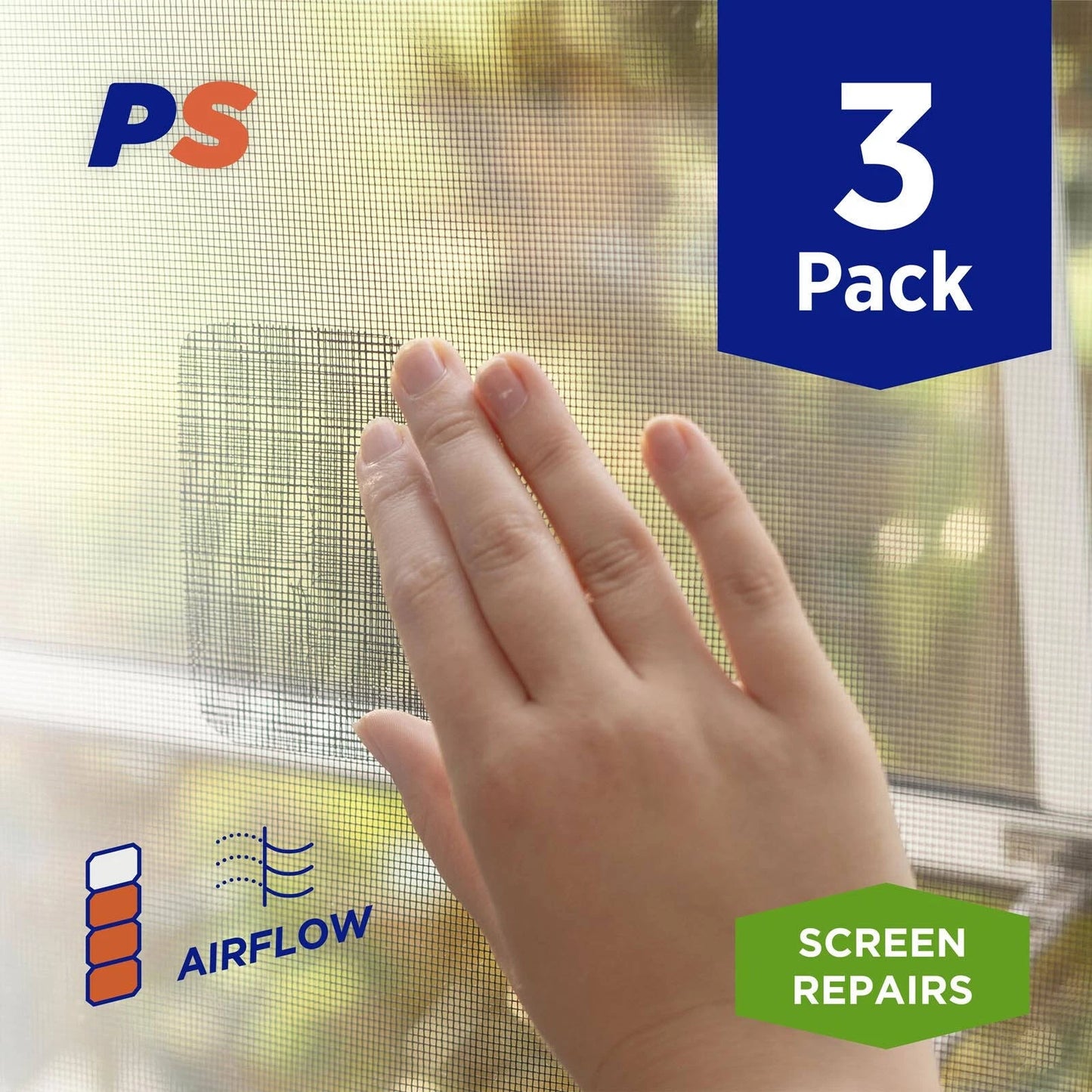 Permastik Adhesive Screen Patches 100x80mm 3 Pack - Easy Self-Adhesive Flyscreen Repair