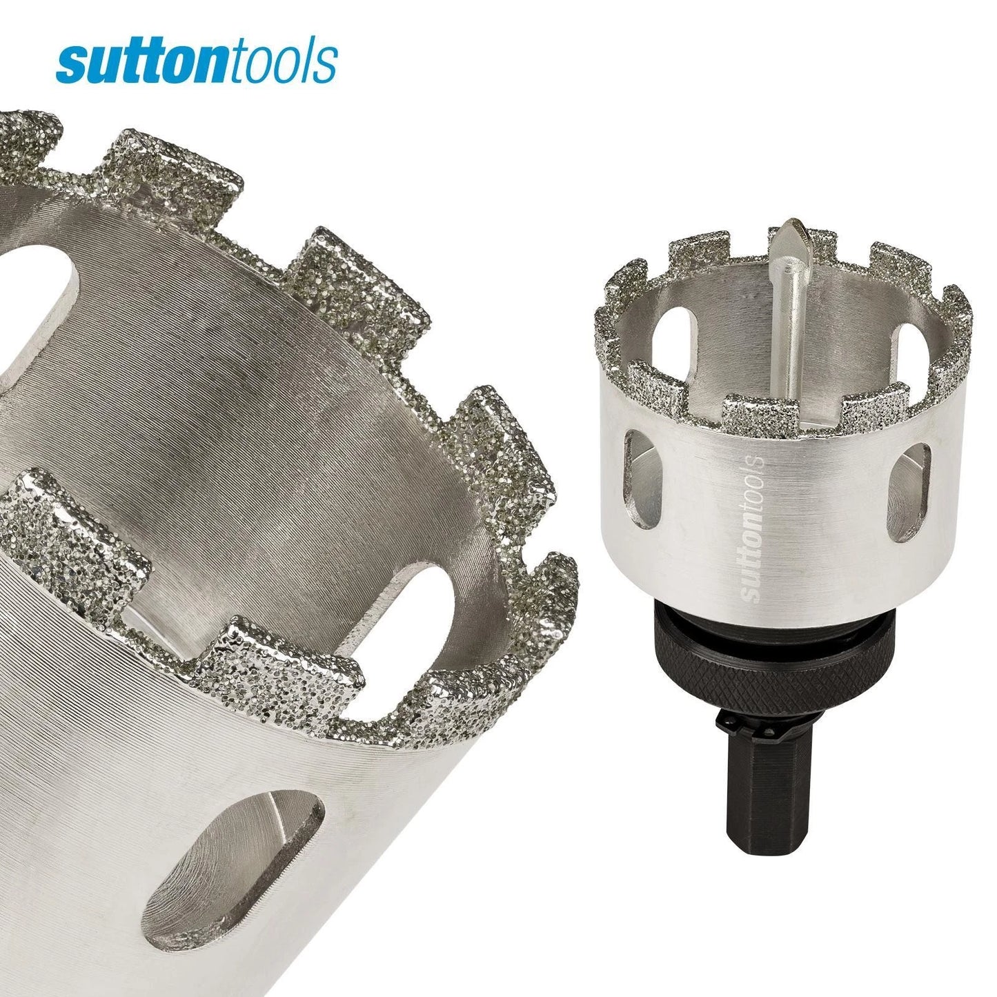 Sutton Tools 25mm Diamond Grit Holesaw, Deep Cutting, Heat Dissipation, Universal Thread