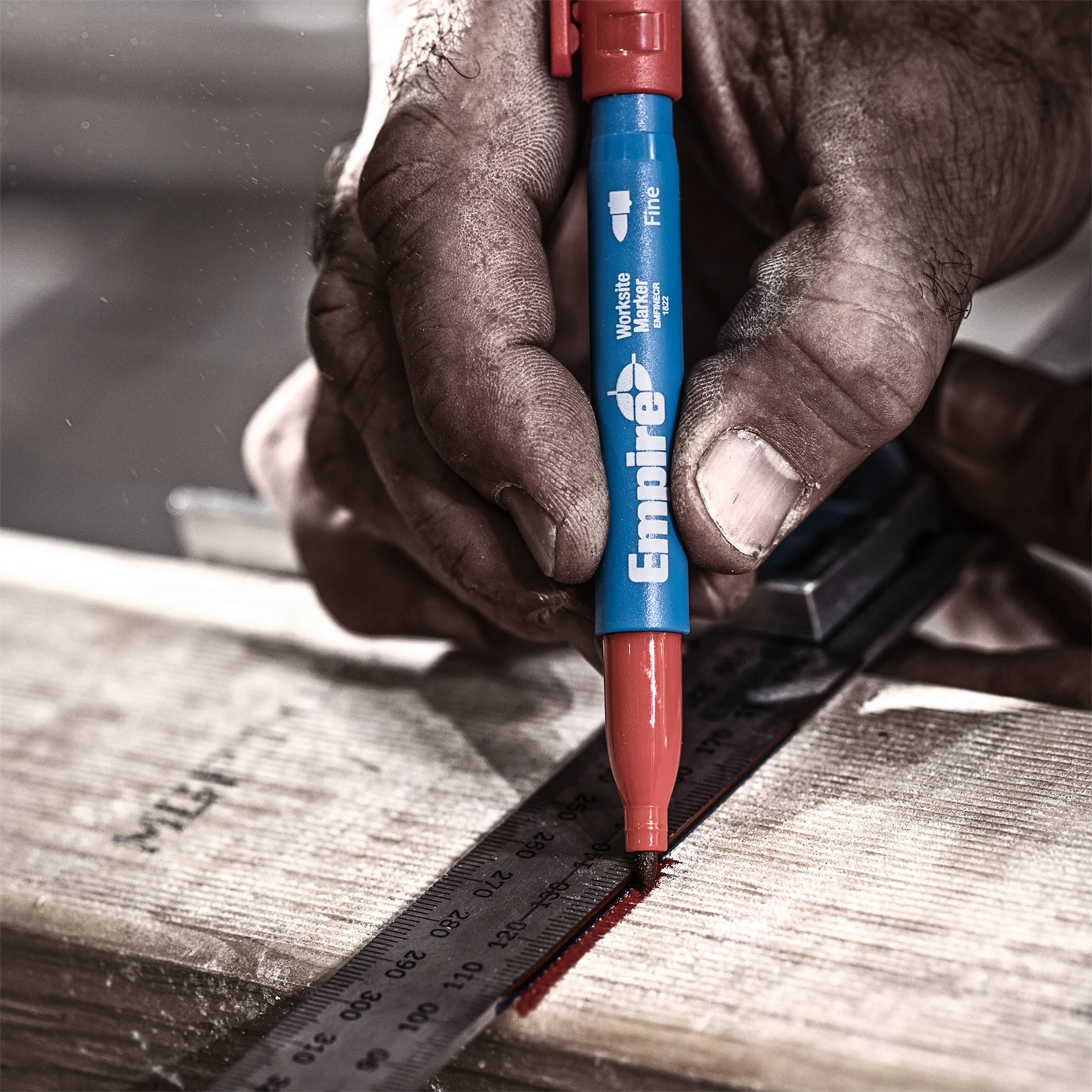 Empire Red Fine Marker Pen - Permanent, Quick-Dry, Clog-Resistant, Versatile Surfaces