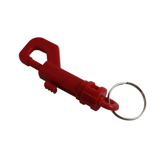 Key Essentials Plastic Snaphook Key Ring - Durable, Bright Colors, Prevents Key Loss