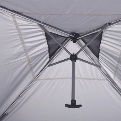 OZtrail 3m Quick Lock Lumos Gazebo with Mesh Walls & Integrated Lighting