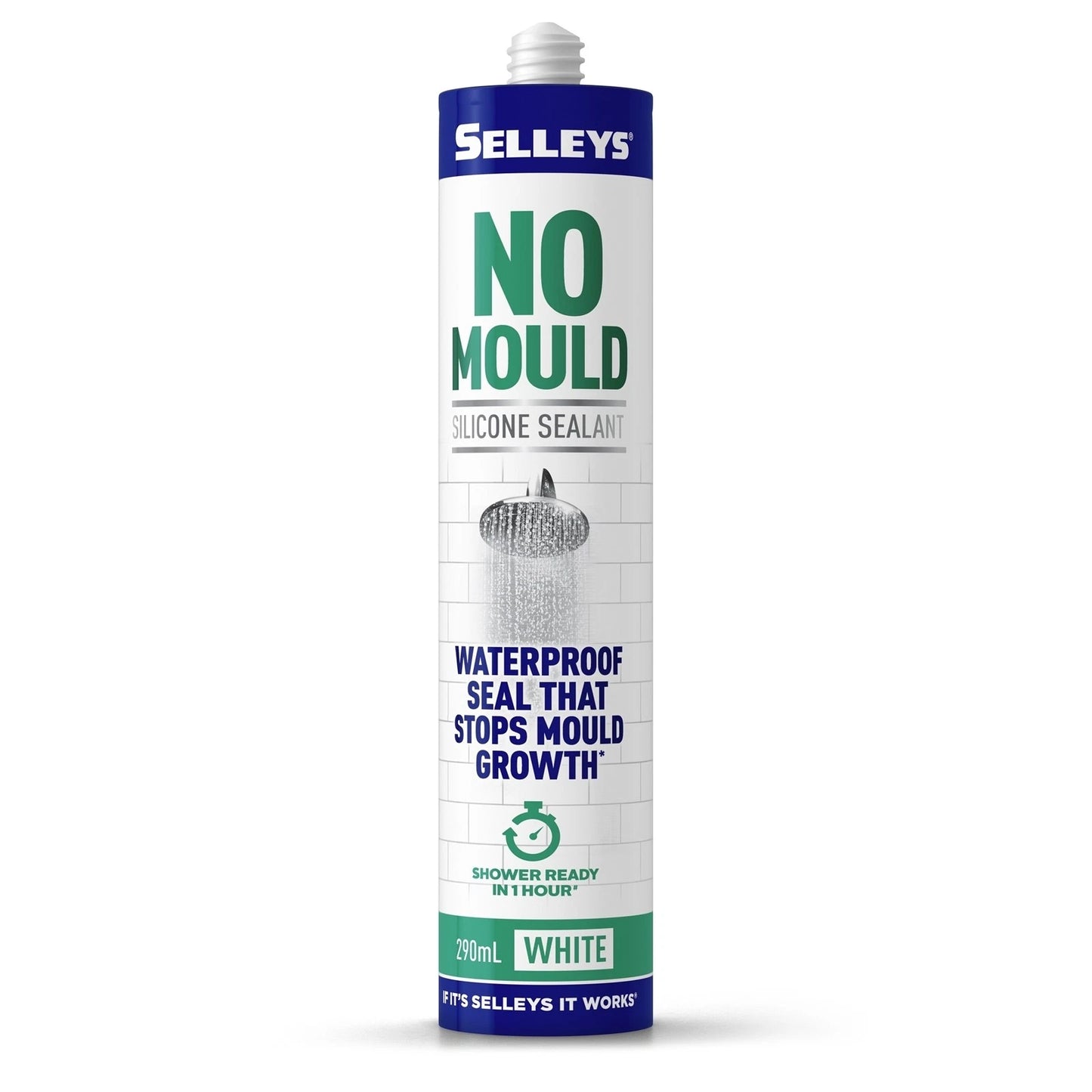 Selleys No Mould Resistant Silicone Sealant White 290ml - Waterproof, Quick Cure, Indoor Use