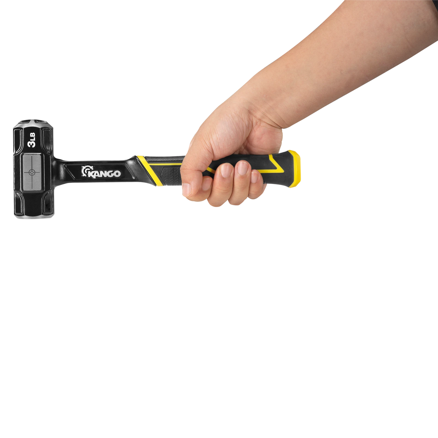 Kango 3lb Cross Strike Sledge Hammer - Durable, Precision, Dual Strike Faces