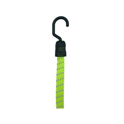 GRUNT 60cm Reflecta Flat Bungee Strap, 90kg Strength, Fluorescent Green/Orange, High Visibility