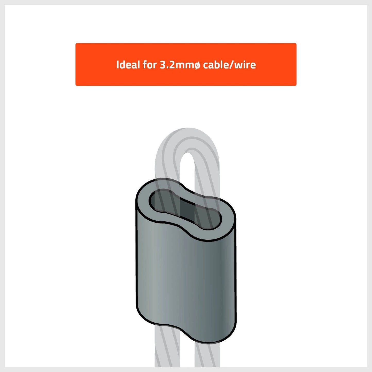 Taskmaster 3.2mm Copper Swage 12-Pack, Anti-Corrosive, Ideal for Wire Crimping