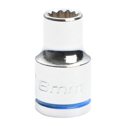 Kincrome 8mm 3/8" Square Drive Socket, Chrome Vanadium Steel, Mirror Polish Finish