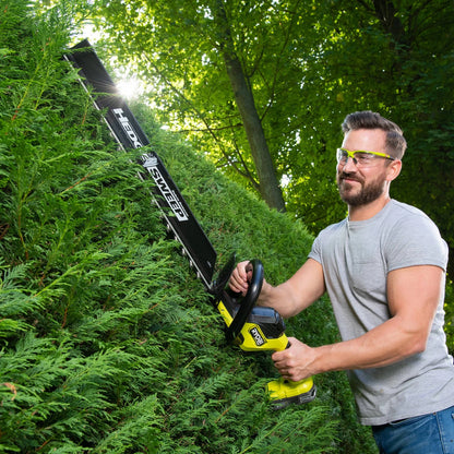 Ryobi One+ 18V Brushless Cordless Hedge Trimmer 55cm, Dual Action Blades, Anti-Jam Tech