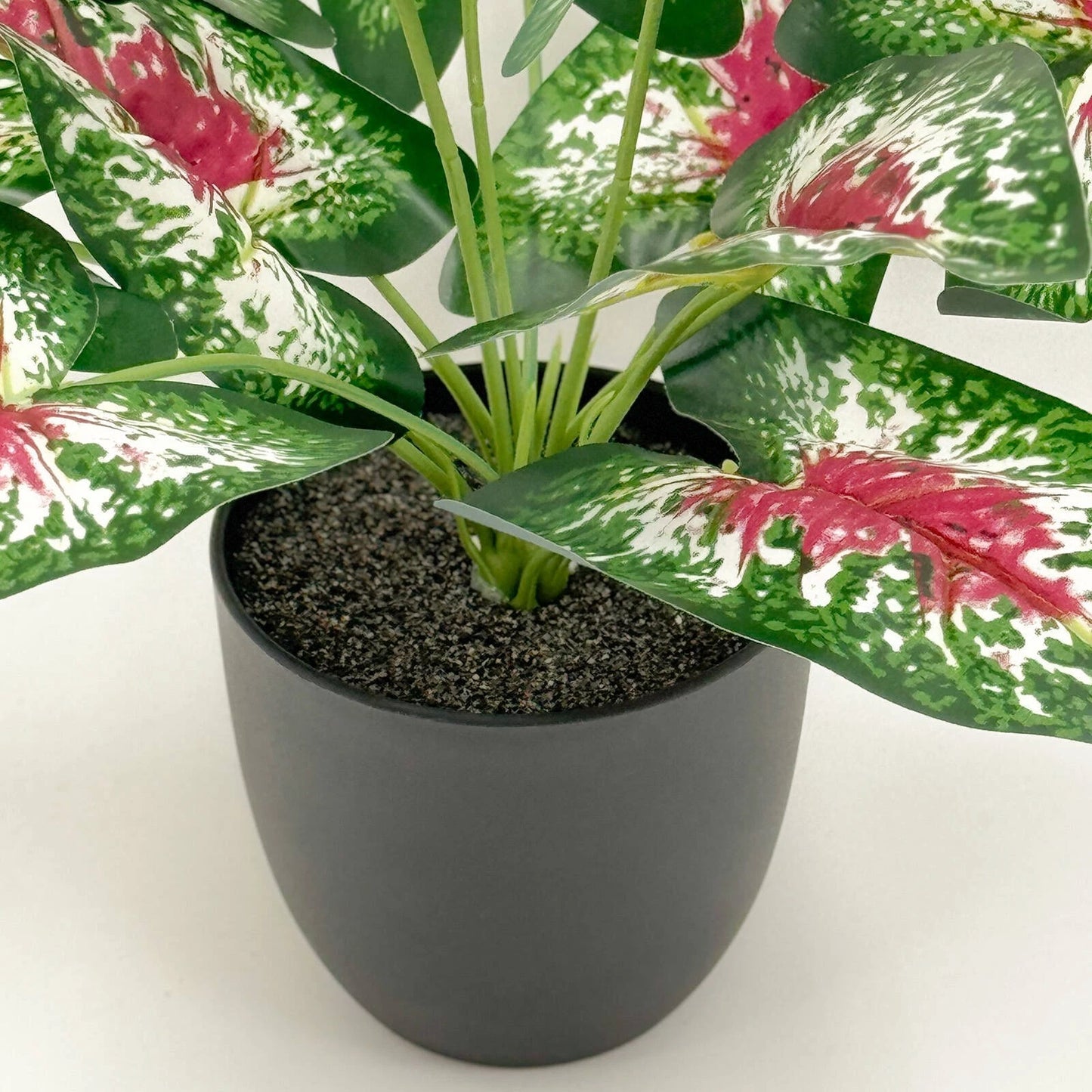 UN-REAL Artificial Purple Caladium 40cm - Lifelike Indoor Decor, Maintenance-Free