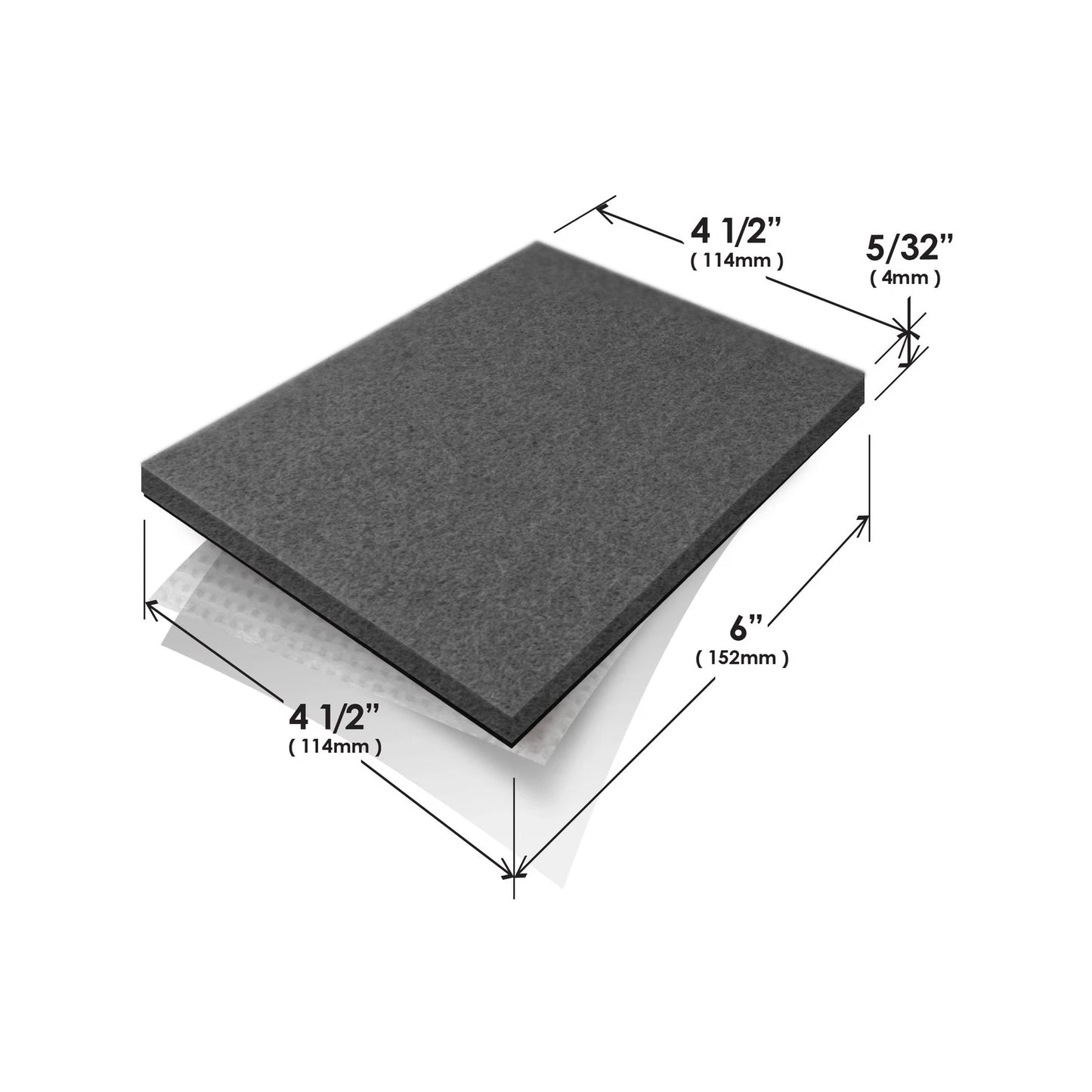 Slipstick Grey Felt Pads 37 Pack - Floor Protection, Universal Fit, Easy Install