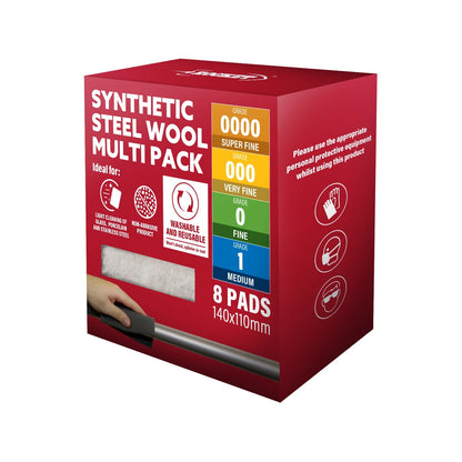 Rocket Synthetic Steel Wool Multipack - Nonabrasive, Rust-Resistant, Reusable, 140mm x 110mm