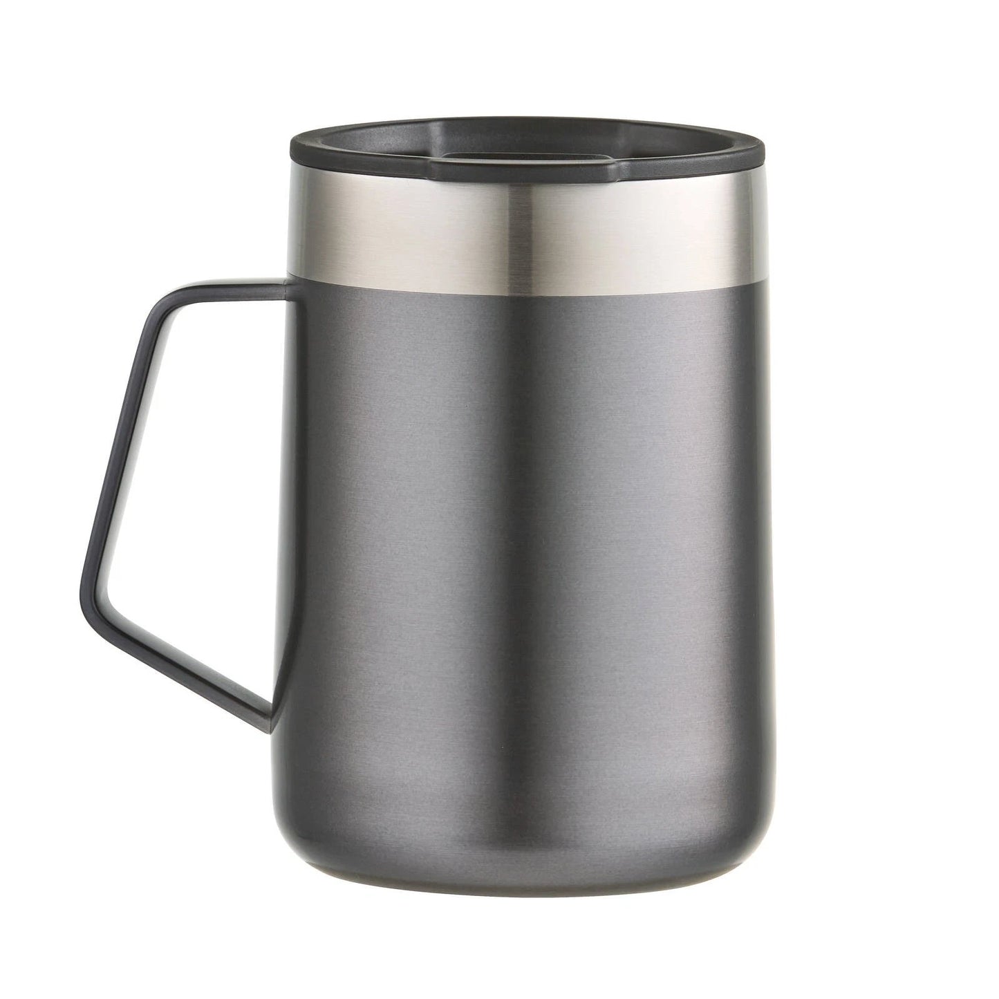 Esky Grey Bondi Travel Mug 414ml - Double Wall Insulation, Splashproof Lid, Handle