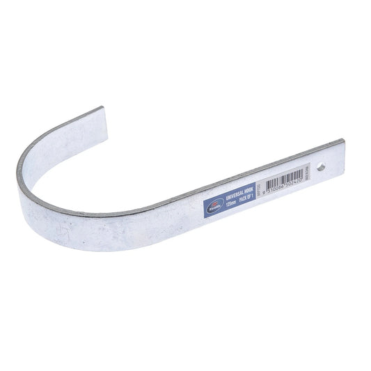 Zenith 125mm Zinc Plated Universal Hook - Durable Steel, Corrosion Resistant, Easy Install