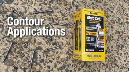 Bremick MultiONE 12g x 100mm Contour Head Self-Drilling Screws - 50 Pack with Torx Drive