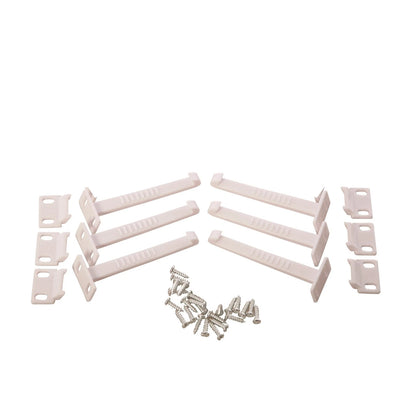 Dreambaby Child Safety Catches 6 Pcs - Easy Install, Sleek Design, White