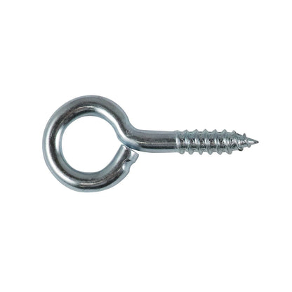 Everhang 20mm Black Screw Eye Hook - Zinc Plated, 10 Pack, Easy Install, Durable