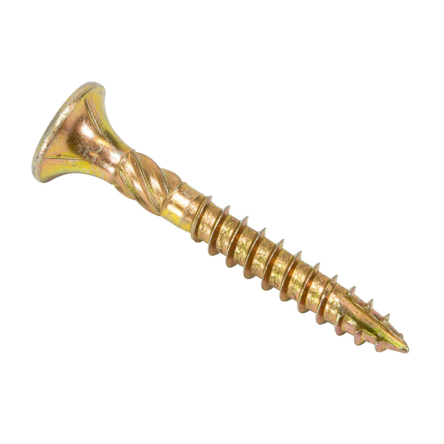Titan 14G x 50mm Zinc Gold Bugle Batten Screws - 100 Pack, Corrosion Resistant