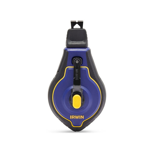 IRWIN Strait-Line Speedline Pro Chalk Reel, 6:1 Gears, Anti-Jam, 30m Line, Overmould Grip