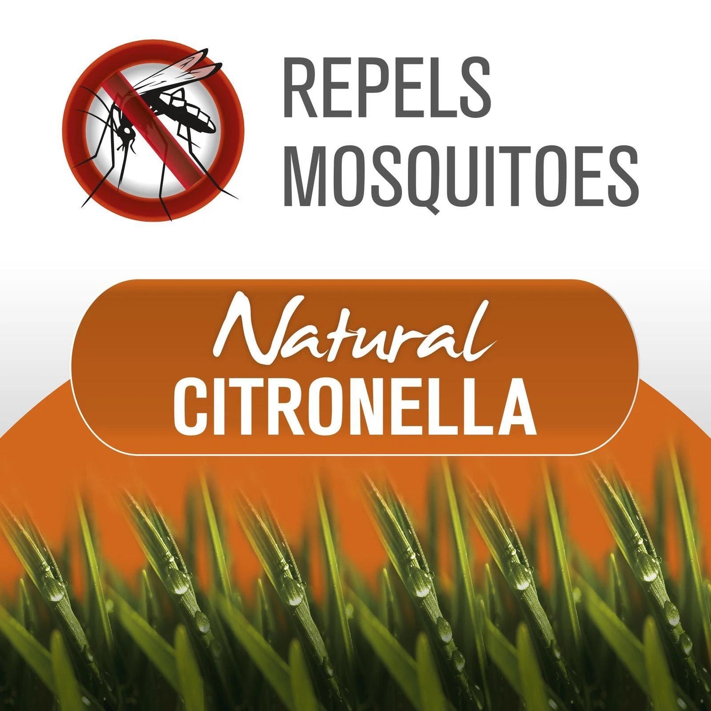 Waxworks 15cm White Citronella Pillar Candle, Natural Mosquito Repellent, 40hr Burn Time