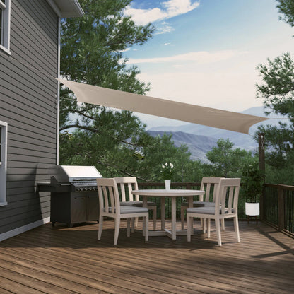 Coolaroo Rectangle Shade Sail 2.1x3.9m Riverstone, UV Protection, Easy Setup, Portable