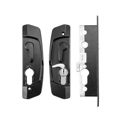 Rolltrak Black Keyed Sliding Screen Door Lock with Internal Snib & Metal Body