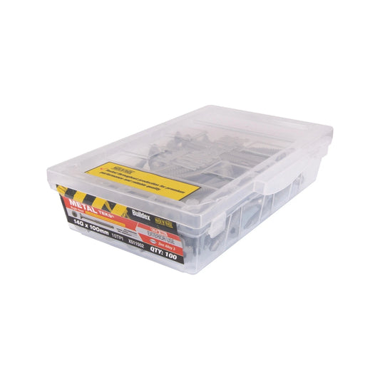 Buildex 14g x 100mm Zinc Alloy Bugle Batten Tek Screws - 100 Pack, Self-Drilling, Flush Finish