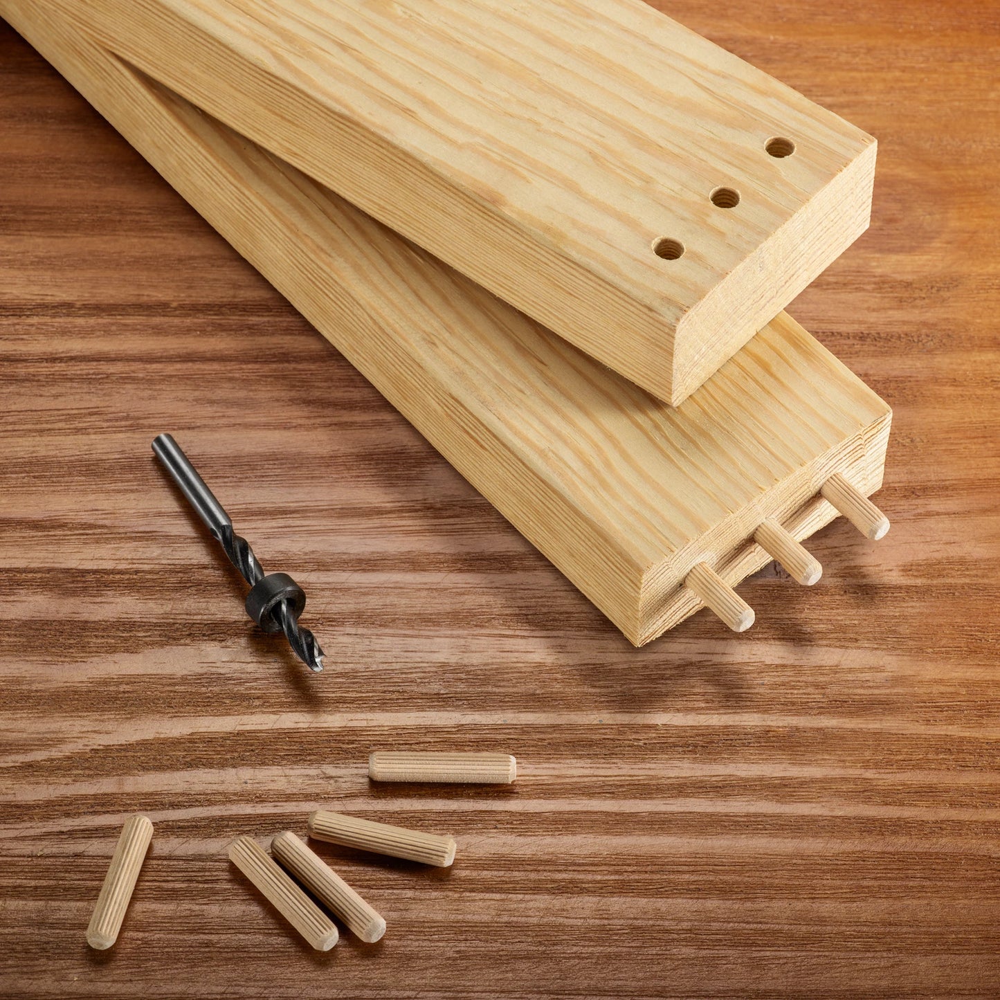 Ryobi 6mm Fluted Dowel 100 Pack - Kiln Dried, Tapered Ends, Strong Joint Strength