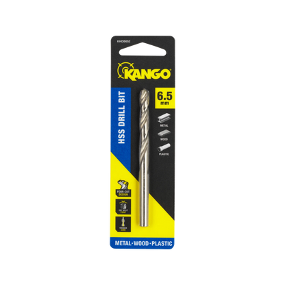 Kango 6.5mm HSS Drill Bit - Precision, Durability, Four-Cut Design, 135° Split Point